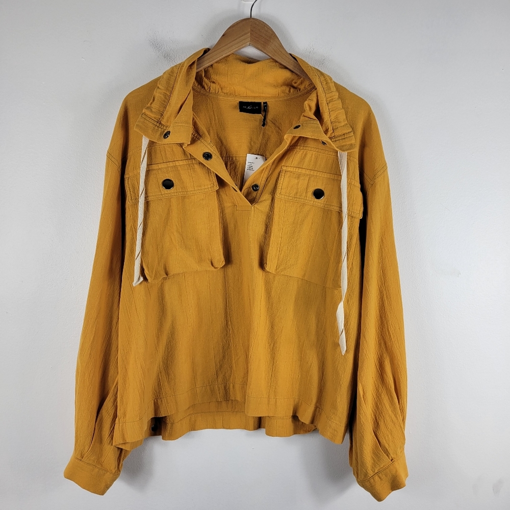 New Urban Outfitters Out From Under Lyra Cargo Pullover Cotton Slub Shacket